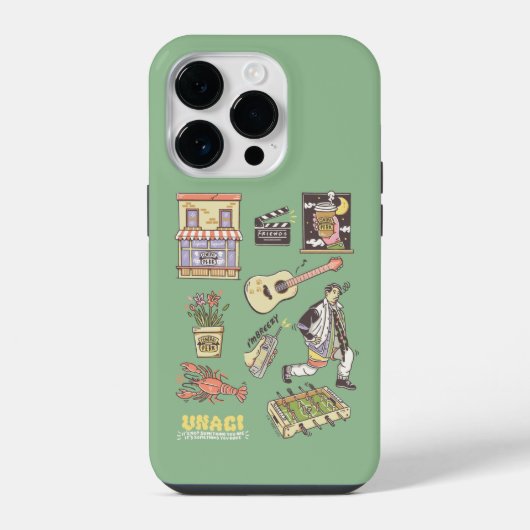 Coque Pour iPhone 14 Plus FRIENDS™ | Icônes de dessin animé graphique (Verso)