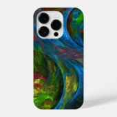 Coque Pour iPhone 14 Plus Genèse Bleu Art Abstrait (Verso)