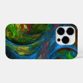 Coque Pour iPhone 14 Plus Genèse Bleu Art Abstrait (Verso Horizontal)