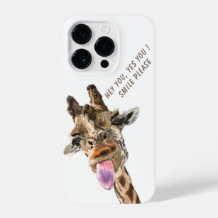 Coque Pour iPhone 14 Plus Girafe Joueuse avec langue dehors drôle