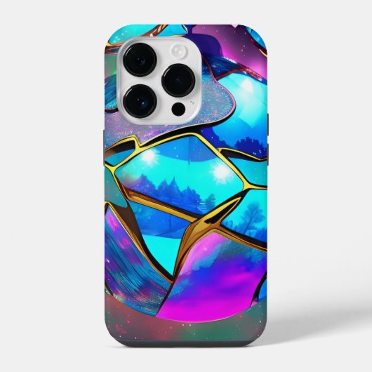 Coque Pour iPhone 14 Plus Globe de l'Iridescente spatiale (Verso)