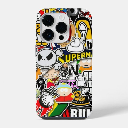 Coque Pour iPhone 14 Plus Graffiti de dessin animé (Verso)