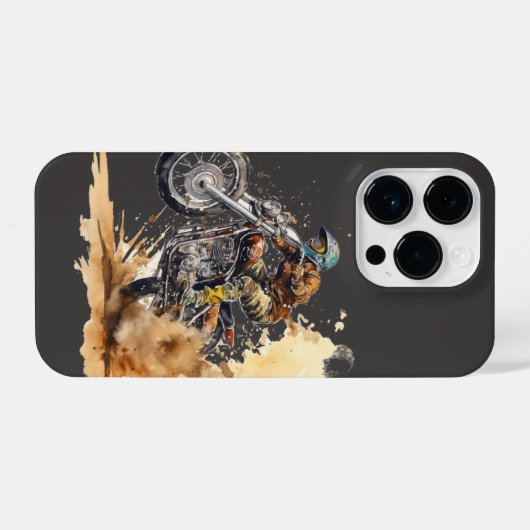 Coque Pour iPhone 14 Plus Graphique d'action Motocross Racing (Verso Horizontal)