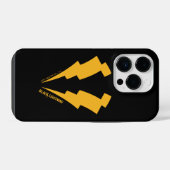 Coque Pour iPhone 14 Plus Graphisme Éclairs Noirs (Verso Horizontal)