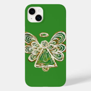Coque Pour iPhone 14 Plus Green Guardian Angel Art coque iphone personnalisé