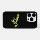 Coque Pour iPhone 14 Plus Grenouille à feuilles rouges (Verso Horizontal)