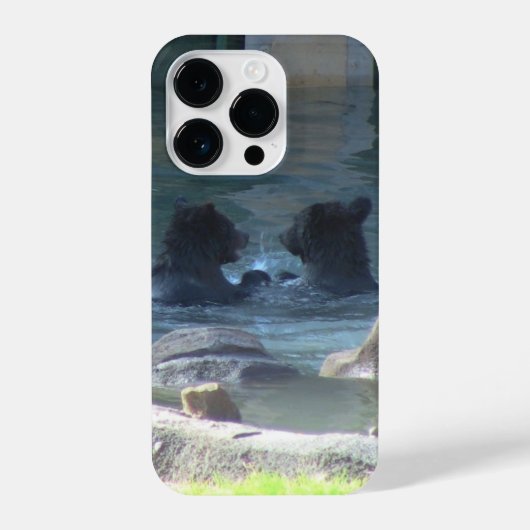 Coque Pour iPhone 14 Plus Grizzly Bear Couple iPhone Case (Verso)