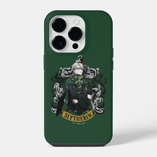 Coque Pour iPhone 14 Plus HARRY POTTER™ | Anime Draco Malfoy House Crest (Verso)