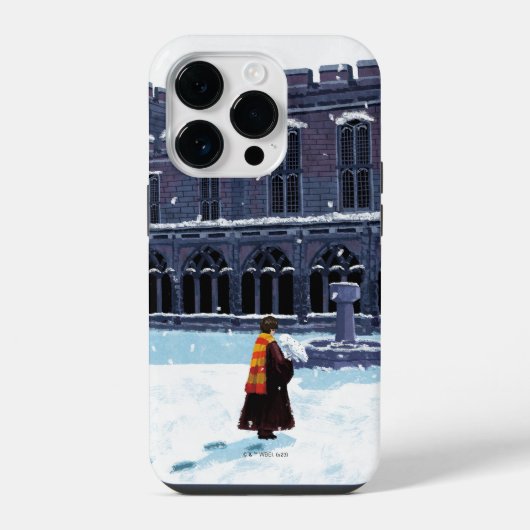 Coque Pour iPhone 14 Plus HARRY POTTER ™ & Hedwig dans la cour de HOGWARTS ™ (Verso)