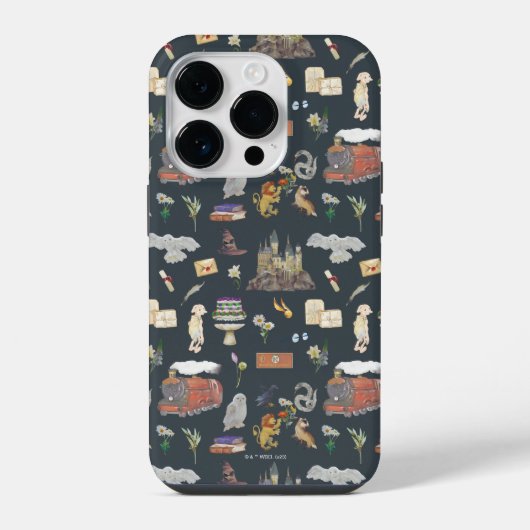 Coque Pour iPhone 14 Plus HARRY POTTER™ | Motif icônes (Verso)