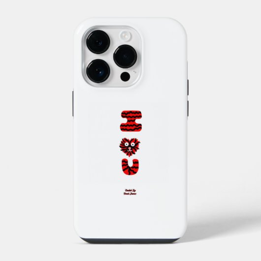 Coque Pour iPhone 14 Plus I Fuzzy U Apple iPhone 14 Pro Coque (Verso)
