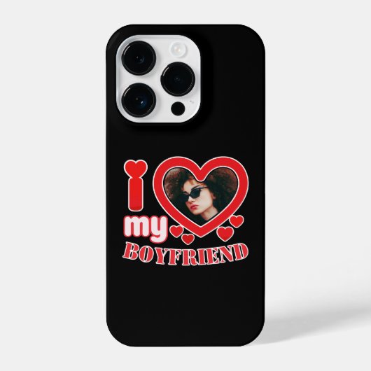 Coque Pour iPhone 14 Plus I Love My Boyfriend Personnalisé (Verso)