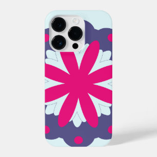 Coque Pour iPhone 14 Plus Illustration de formes florales violettes et roses