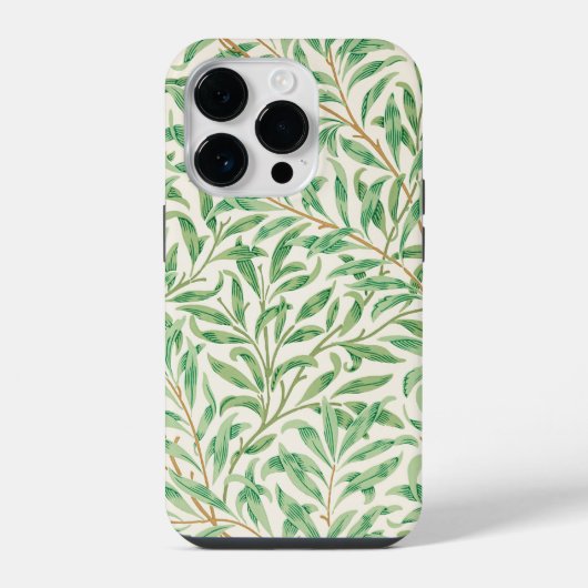 Coque Pour iPhone 14 Plus Impression de branche de saule de William Morris (Verso)
