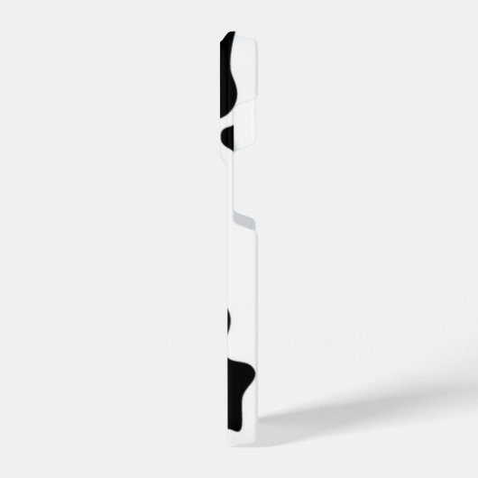 Coque Pour iPhone 14 Plus Impression de vache noire et blanche (Côté gauche)