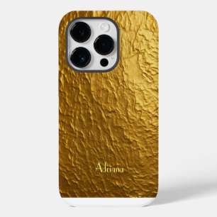 Coque Pour iPhone 14 Plus Impression en acier inoxydable en or de titane