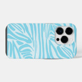 Coque Pour iPhone 14 Plus Impression Zèbre Bleu Blanc Gras (Verso Horizontal)