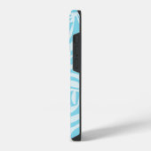Coque Pour iPhone 14 Plus Impression Zèbre Bleu Blanc Gras (Côté gauche)