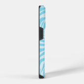 Coque Pour iPhone 14 Plus Impression Zèbre Bleu Blanc Gras (Côté droit)