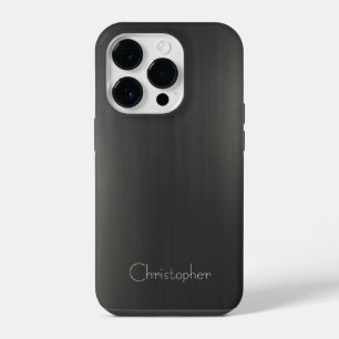 Coque Pour iPhone 14 Plus Imprimante en acier inoxydable en titane noir