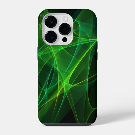 Coque Pour iPhone 14 Plus iphone 14 abstraits coques noir vert pro (Verso)