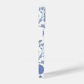 Coque Pour iPhone 14 Plus Jacobean Floral Big Motif Blues sur blanc (Côté droit)