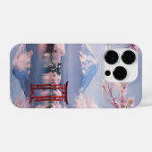 Coque Pour iPhone 14 Plus Japanese Cherry Blossom & Mount Fuji iPhone Case – (Verso Horizontal)