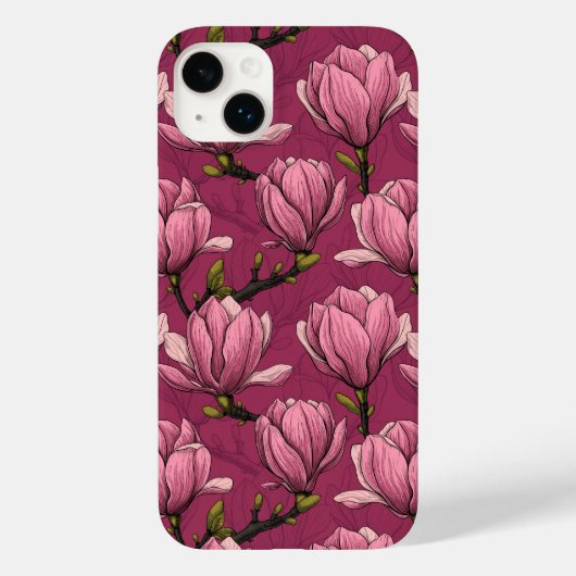 Coque Pour iPhone 14 Plus Jardin de Magnolia Coque-Mate coque iphone (Verso)