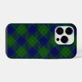 Coque Pour iPhone 14 Plus Johnstone tartan bleu vert plaid (Verso Horizontal)