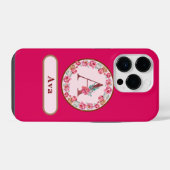 Coque Pour iPhone 14 Plus Joli Monogramme A Floral (Verso Horizontal)
