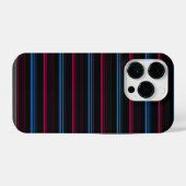 Coque Pour iPhone 14 Plus Jolies rayures bleues roses  (Verso Horizontal)