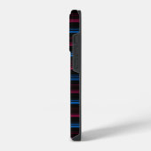 Coque Pour iPhone 14 Plus Jolies rayures bleues roses  (Côté gauche)
