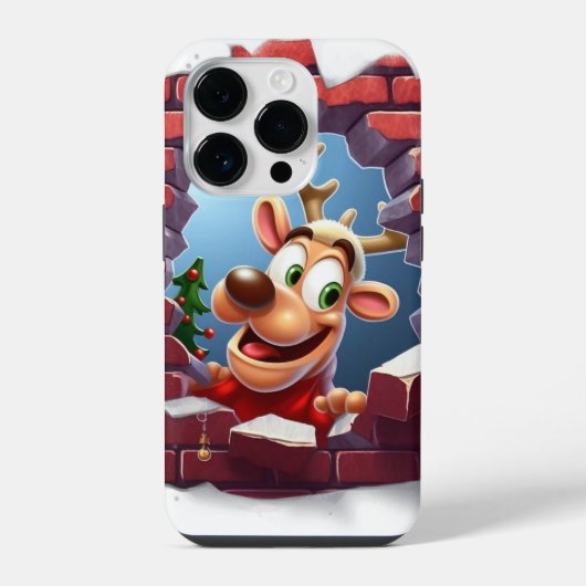 Coque Pour iPhone 14 Plus Jolly Reindeer 3D (Verso)