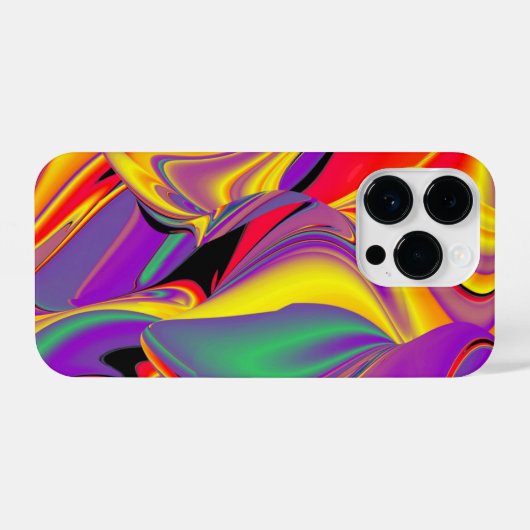 Coque Pour iPhone 14 Plus La magie des couleurs Abstrait Rainbowart 3D (Verso Horizontal)