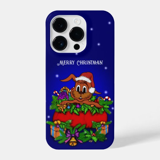 Coque Pour iPhone 14 Plus Lapin de Noël (Verso)