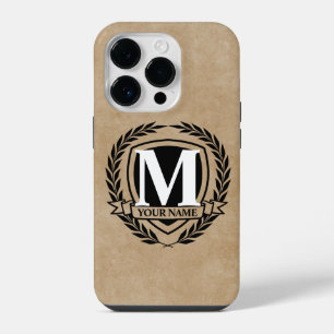 Coque Pour iPhone 14 Plus Laurel Monogram Design Coque-Mate coque iphone