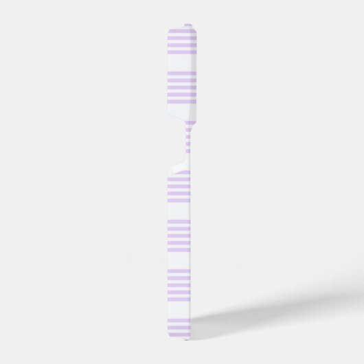 Coque Pour iPhone 14 Plus Lilac violet et blanc cinq bandes motif (Côté droit)