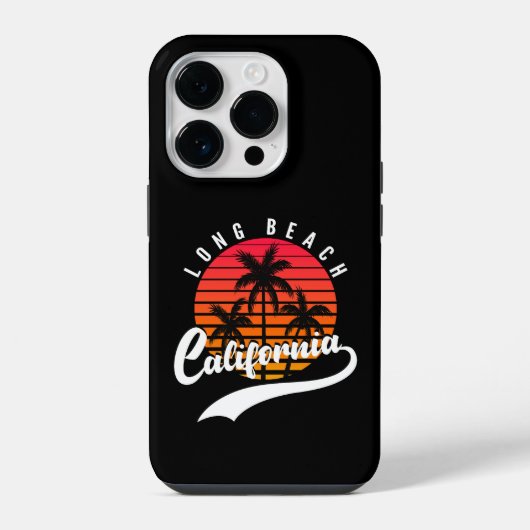 Coque Pour iPhone 14 Plus Long Beach Retro Coque-Mate iPhone 14 Pro Coque (Verso)