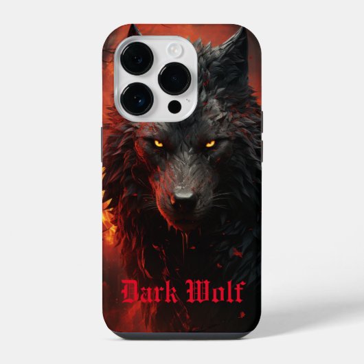 Coque Pour iPhone 14 Plus Loup Sombre (Verso)