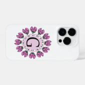 Coque Pour iPhone 14 Plus Majuscule G monogramme floral (Verso Horizontal)