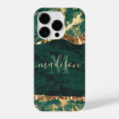 Coque Pour iPhone 14 Plus Marbre vert et or (Verso)