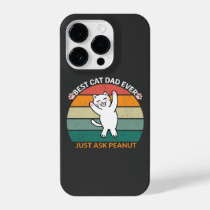 Coque Pour iPhone 14 Plus Meilleur chat papa Demandez toujours à Peanut, drô