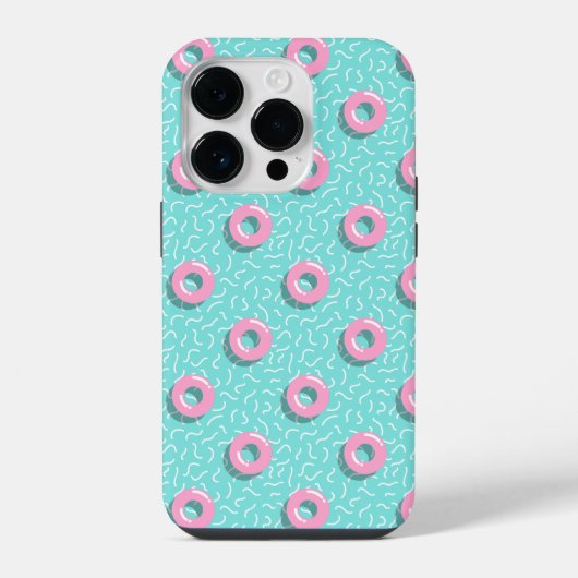 Coque Pour iPhone 14 Plus Memphis Polka Hoops (Verso)