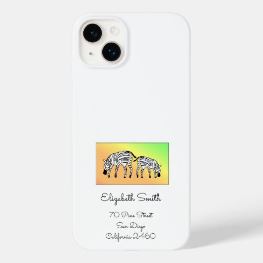 Coque Pour iPhone 14 Plus Mete Happy Kenyan Zebras iPhone / coque ipad (Verso)