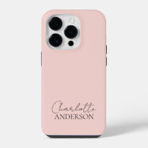 Minimaliste Moderne Simple Élégant Nom Rose Pâle