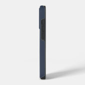 Coque Pour iPhone 14 Plus Monogramme Botanique Initial Bleu Nuit (Côté gauche)