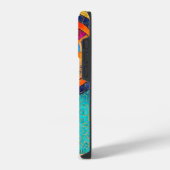 Coque Pour iPhone 14 Plus Monogramme de Motif de Patchwork Abstrait moderne (Côté gauche)