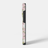 Coque Pour iPhone 14 Plus Monogramme floral de nom de script protecteur (Côté gauche)
