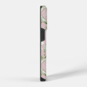 Coque Pour iPhone 14 Plus Monogramme floral de nom de script protecteur (Côté droit)