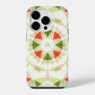 Coque Pour iPhone 14 Plus Monogramme Mignon Rouge Joli Vert Étoile Magique F